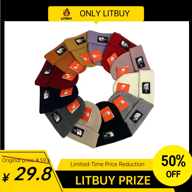 冬季跨境欧美简约百搭针织帽字母刺绣保暖毛线帽户外防寒套头帽男-MLMLSPTS0606--L